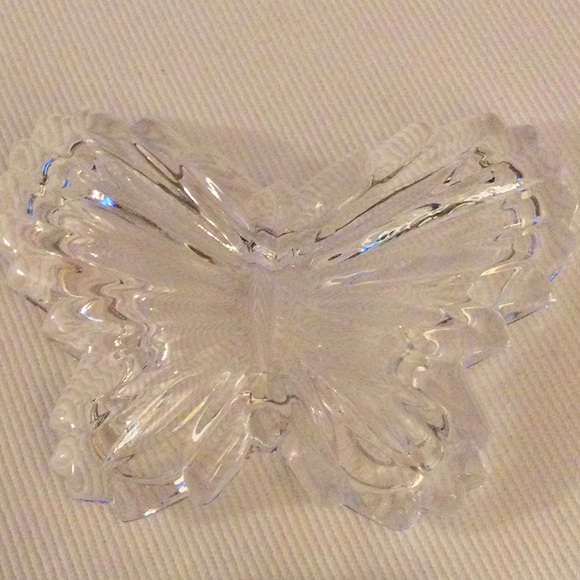 Crystal Butterfly Trinket Box - Gorham Full Lead Crystal - Picture 6 of 8